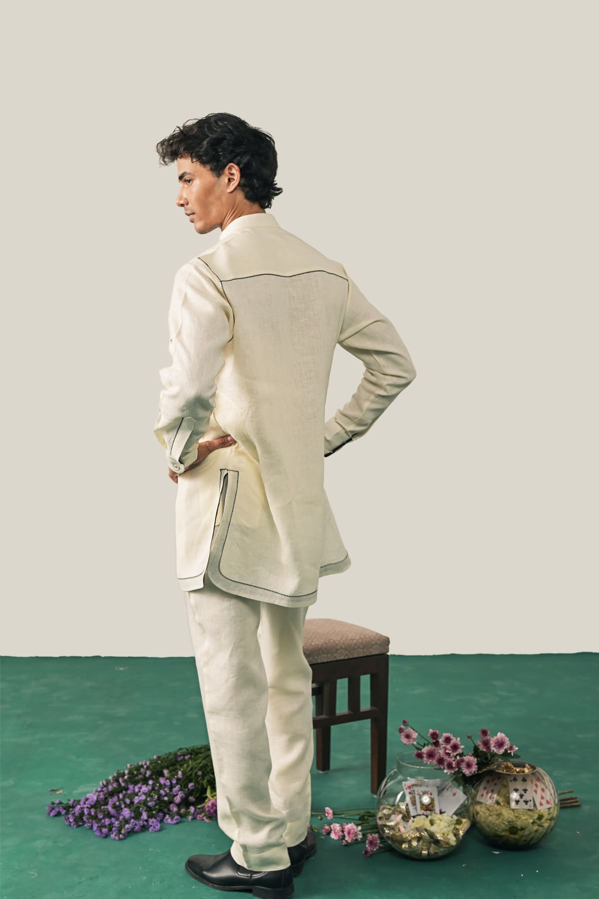 The Fursat Kurta - Cream