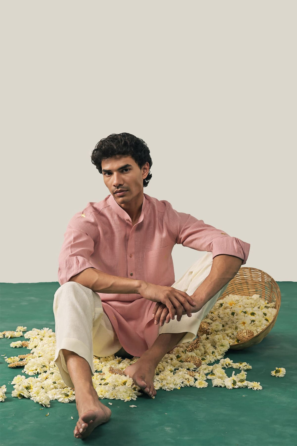 Lord of the Deck Kurta - Coral