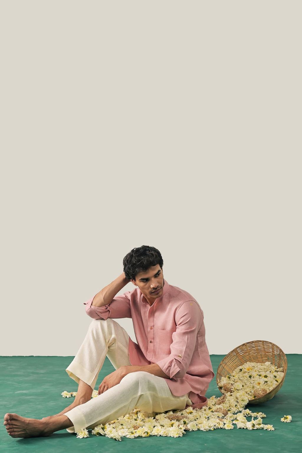Lord of the Deck Kurta - Coral