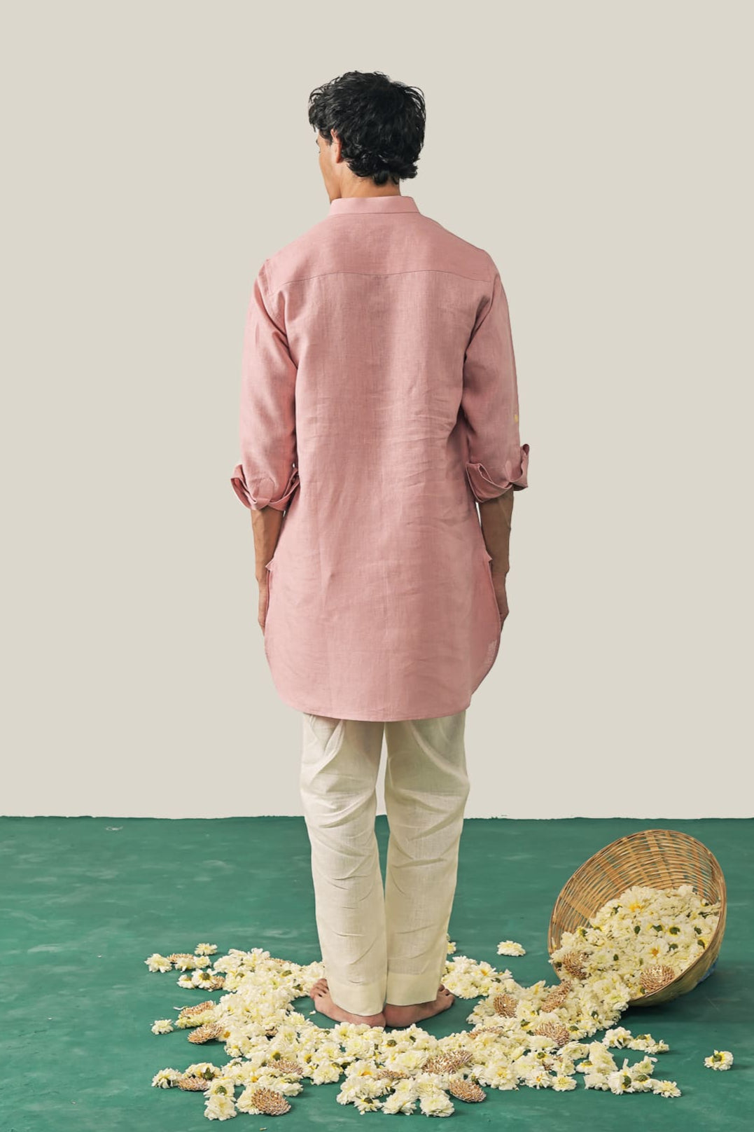 Lord of the Deck Kurta - Coral