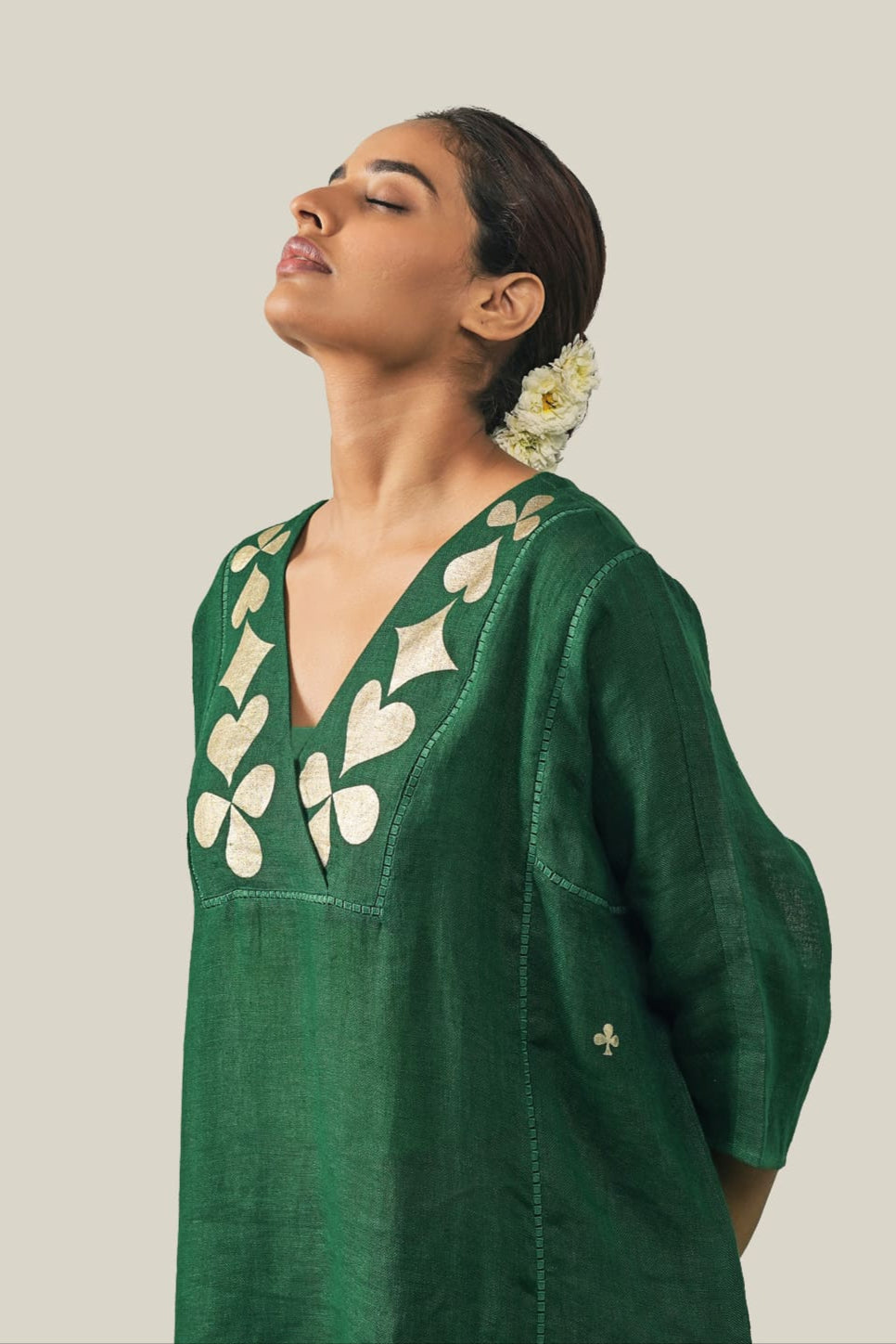 The Flush Femme Kurta Set - Bottle Green
