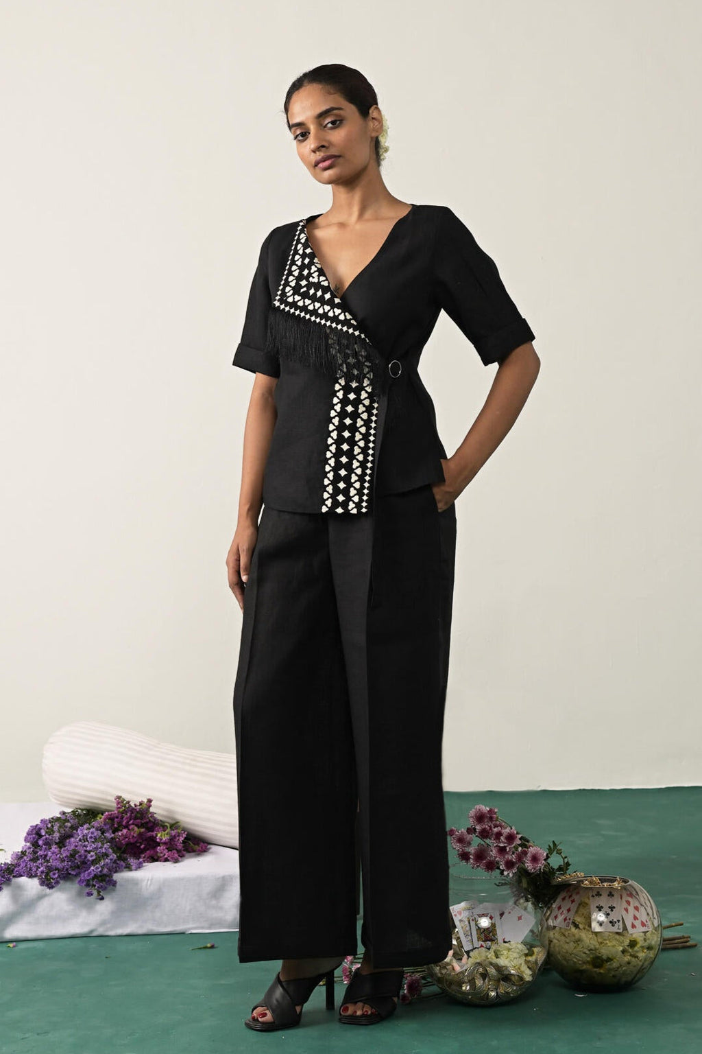 The Blackjack Heiress Top - Black