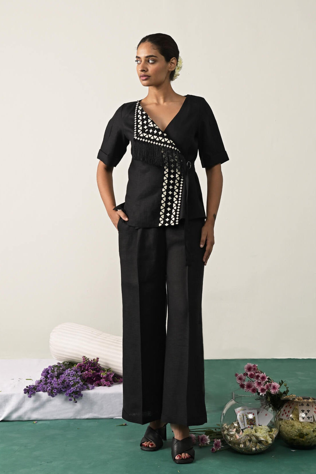 The Blackjack Heiress Top - Black