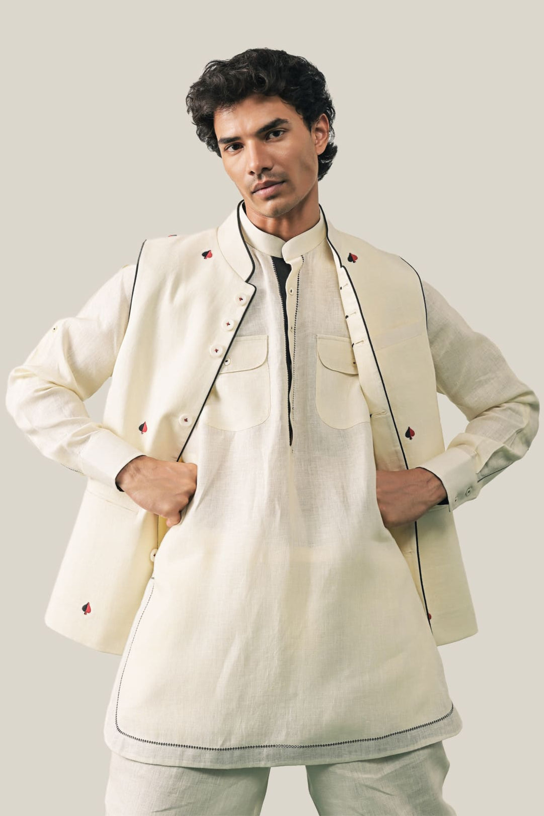 The Royal Rummy Waistcoat - Ivory