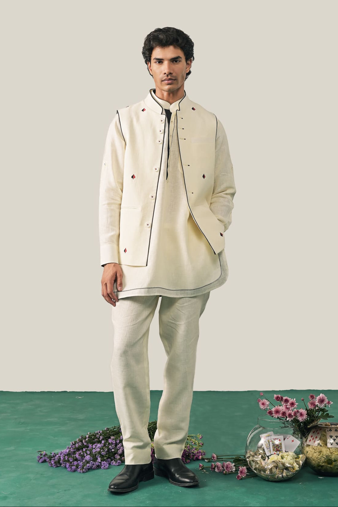 The Royal Rummy Waistcoat - Ivory