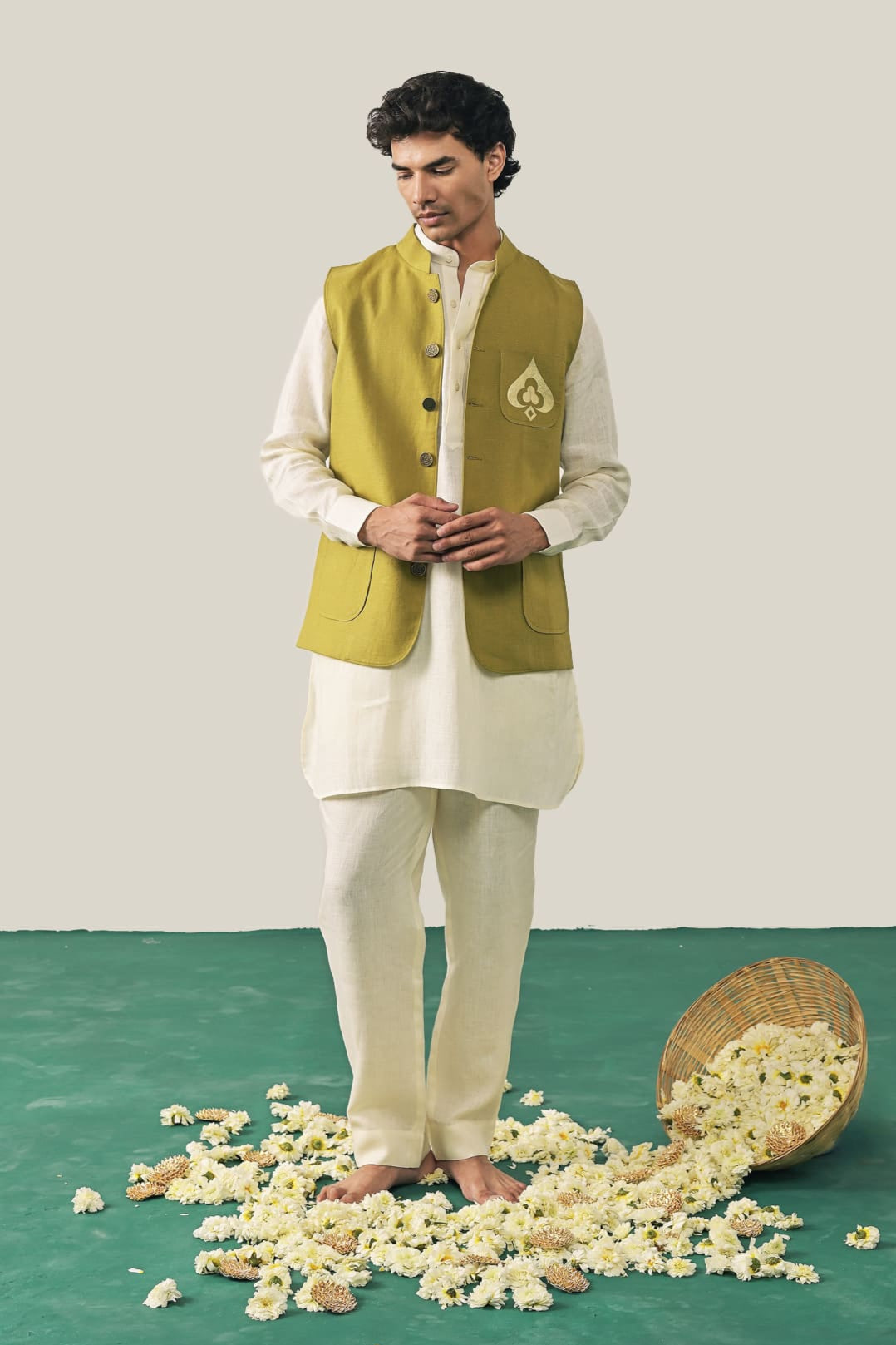 The Wild Card Prince Waistcoat - Olive