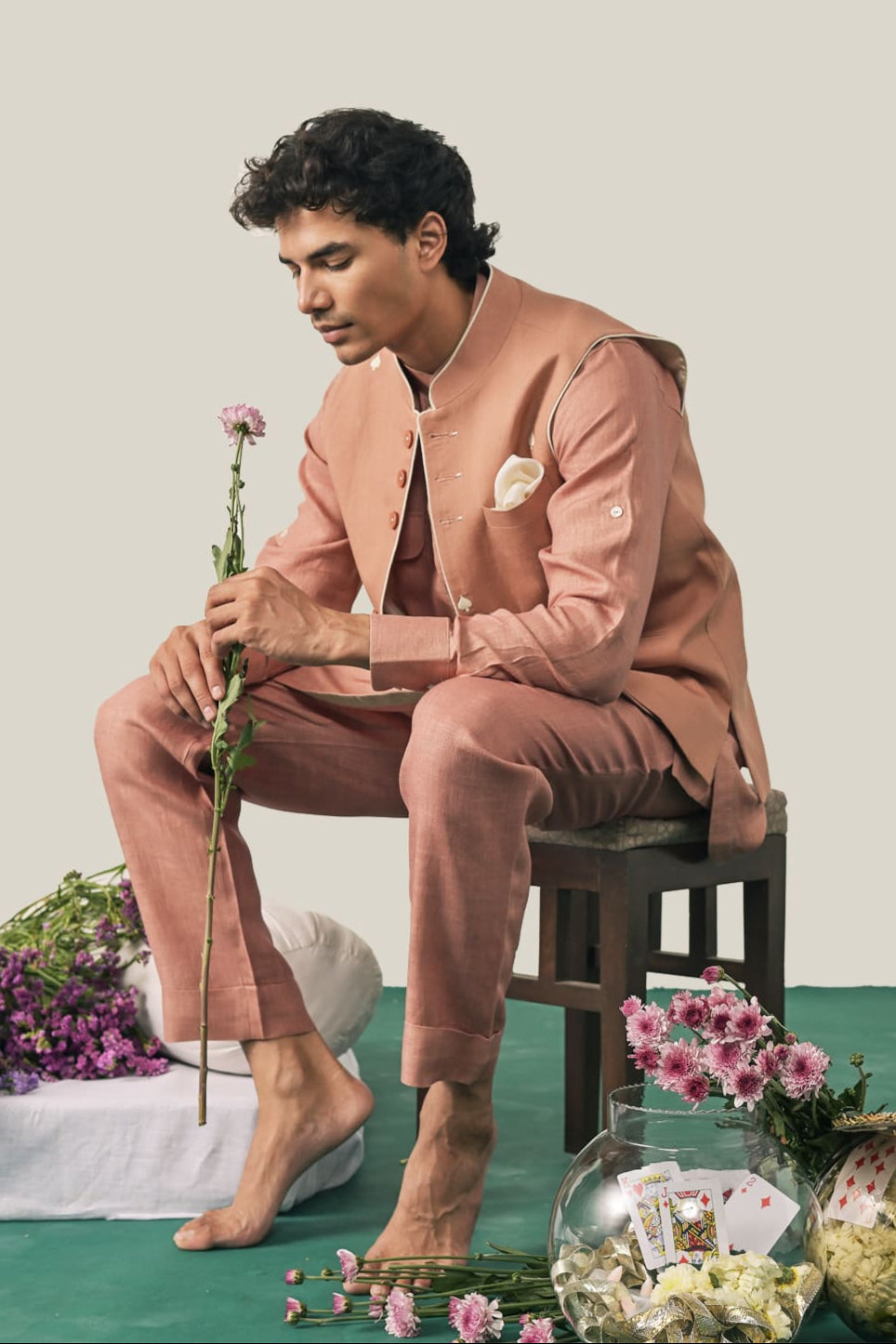 The Royal Rummy Waistcoat - Jaipuri Pink