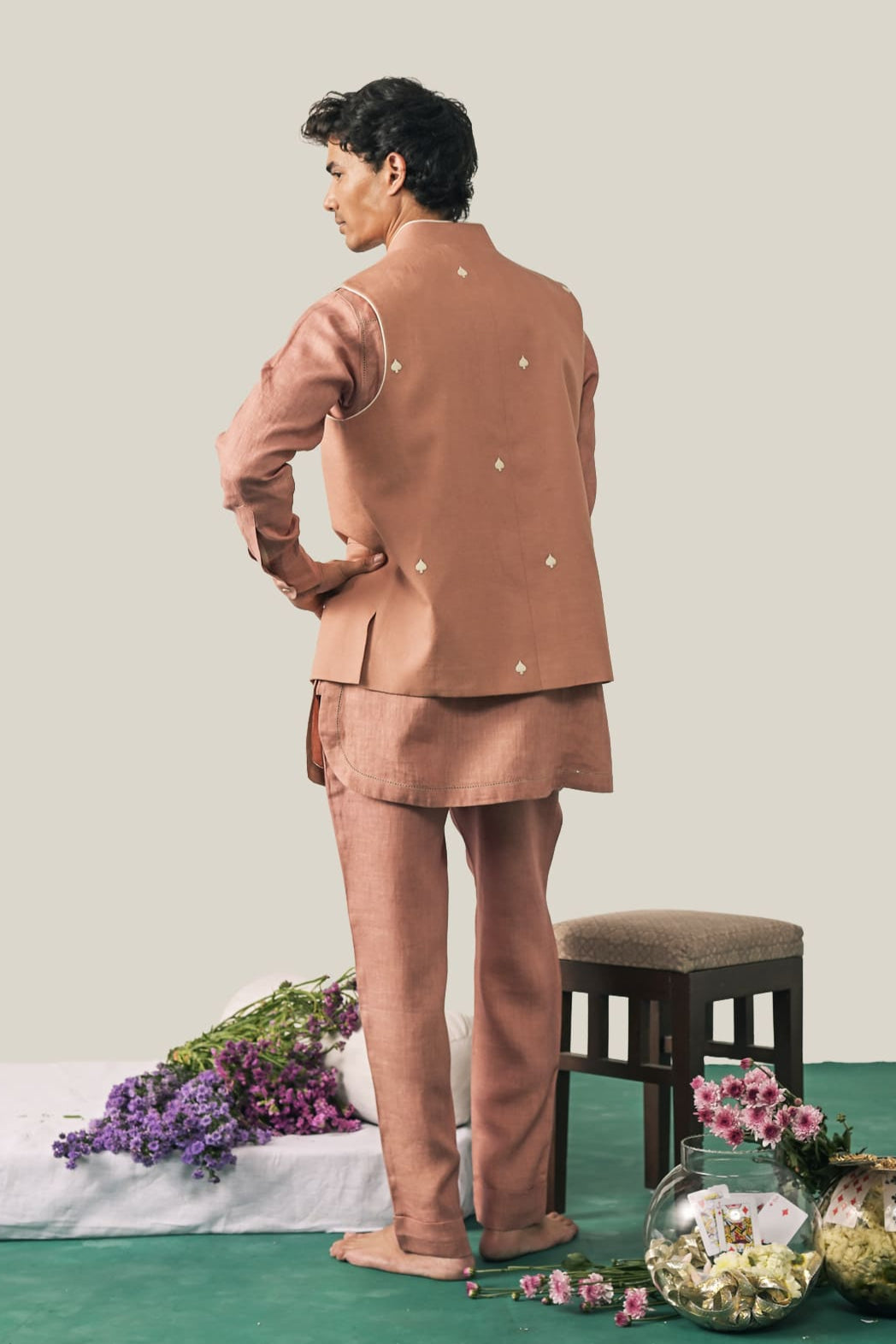 The Royal Rummy Waistcoat - Jaipuri Pink