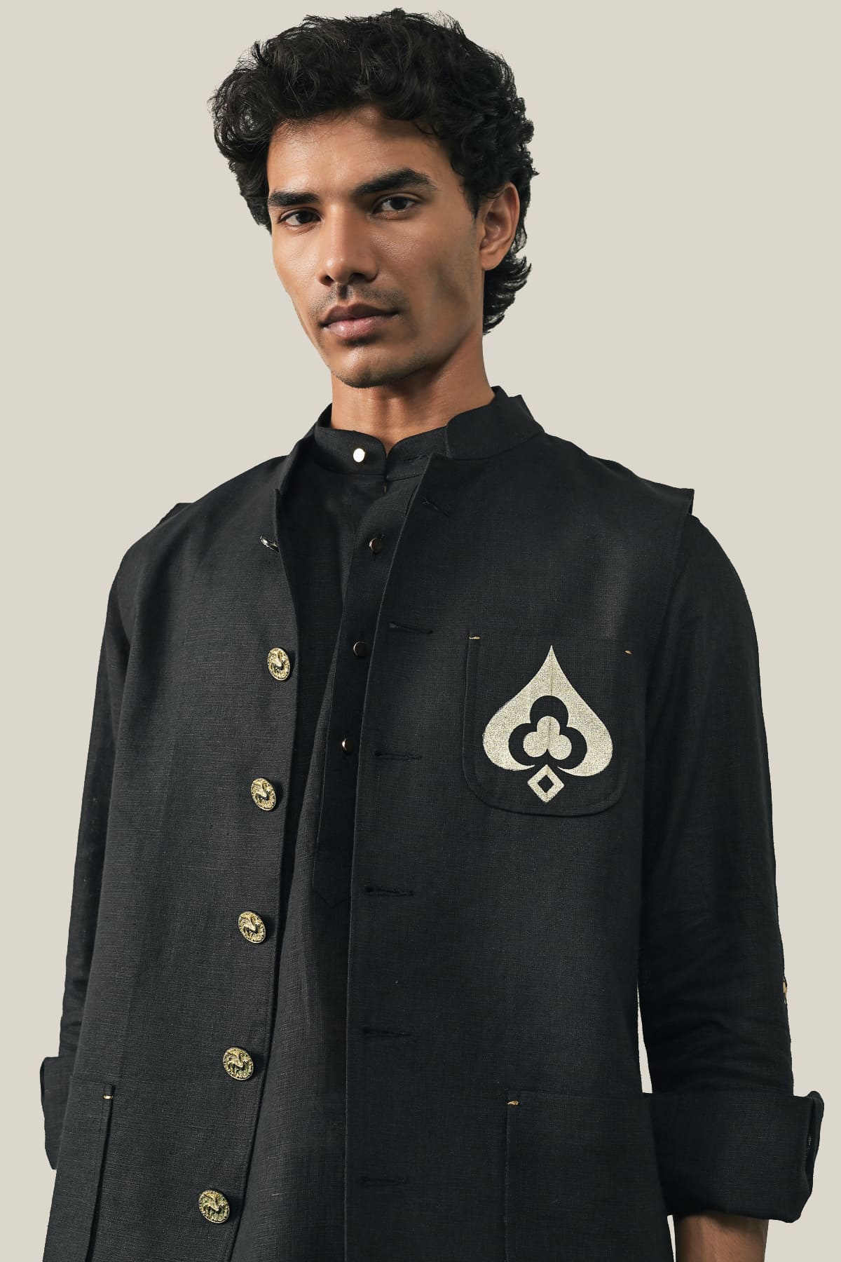 The Wild Card Prince Waistcoat - Black