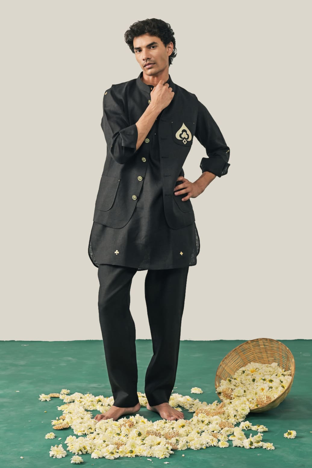 The Wild Card Prince Waistcoat - Black