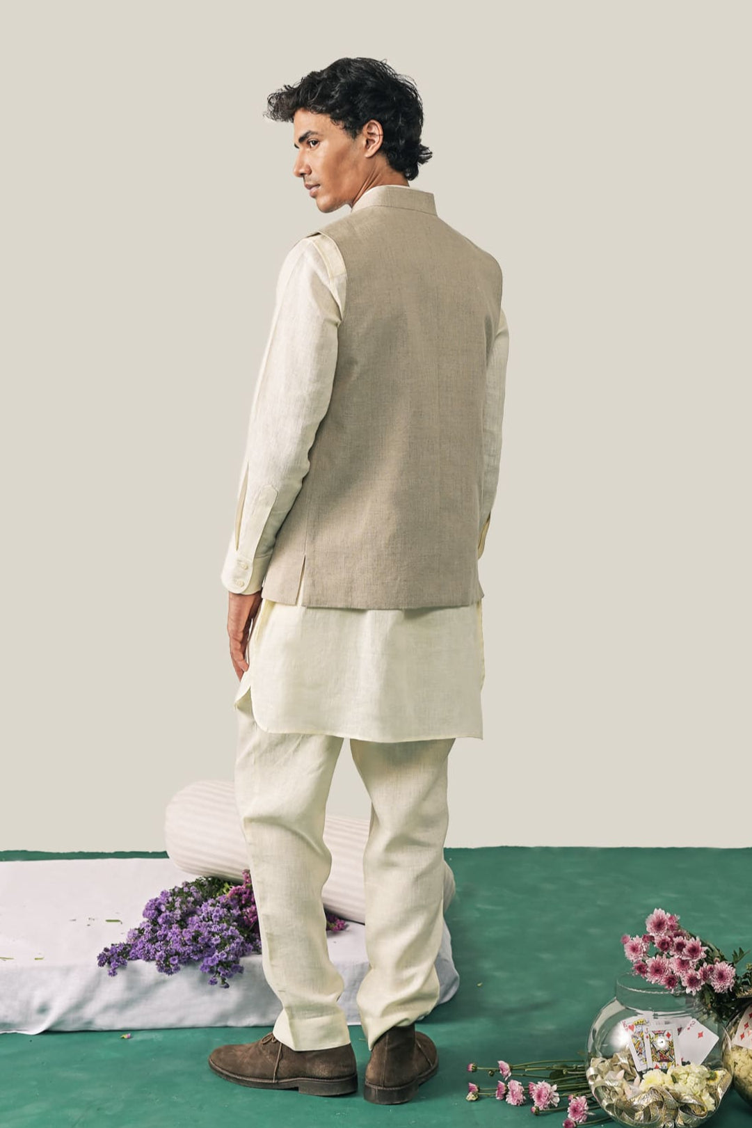 The Wild Card Prince Waistcoat - Natural